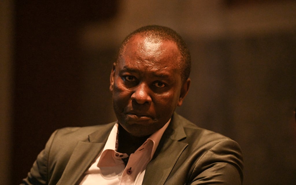 Former minister and former Free State MEC Mosebenzi Zwane is seen at Bloemfontein High Court on 25 January 2023.