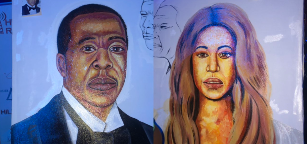 Rasta’s painting of Jay Z and Beyoncé  (PHOTO: Getty/Gallo)