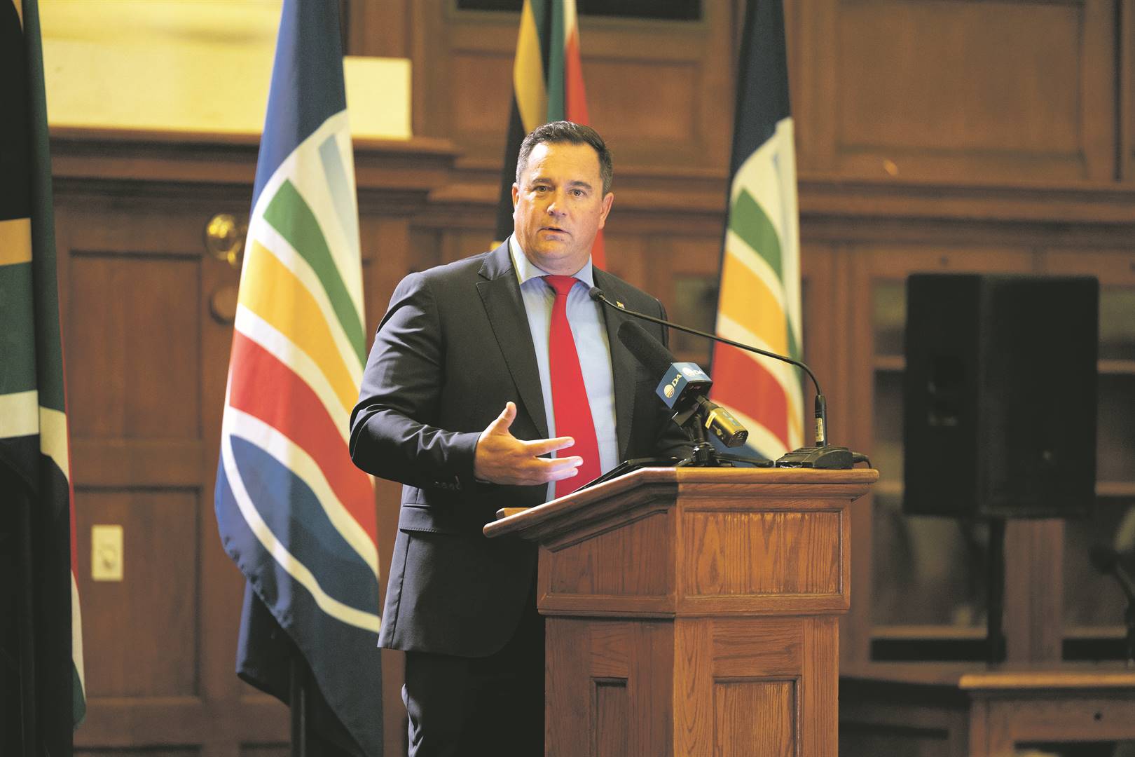 John Steenhuisen of the DA delivered what his party calls the True State of the Nation Address in Cape Town yesterday.  Photo by Gallo Images/       Misha Jordaan