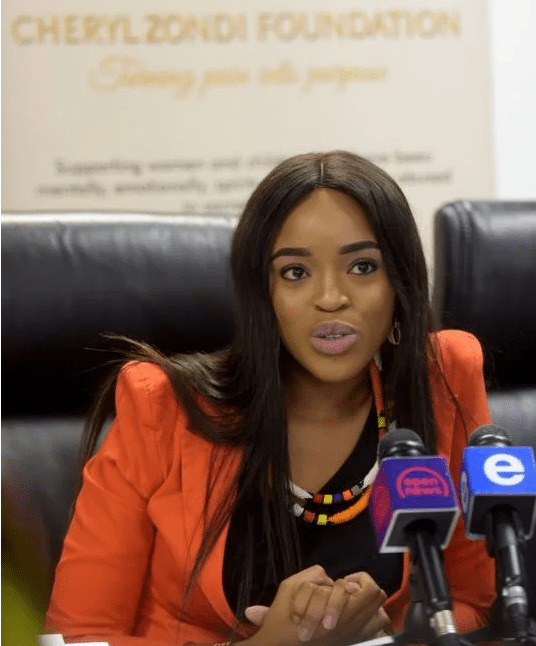 Cheryl Zondi during the media briefing of the launch of her foundation. Picture: Tracy Lee Stark