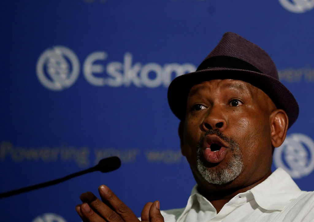Eskom’s chairperson Jabu Mabuza announces the power utility’s 2018/19 interim results on November 28 2018. Picture: Siphiwe Sibeko/Reuters