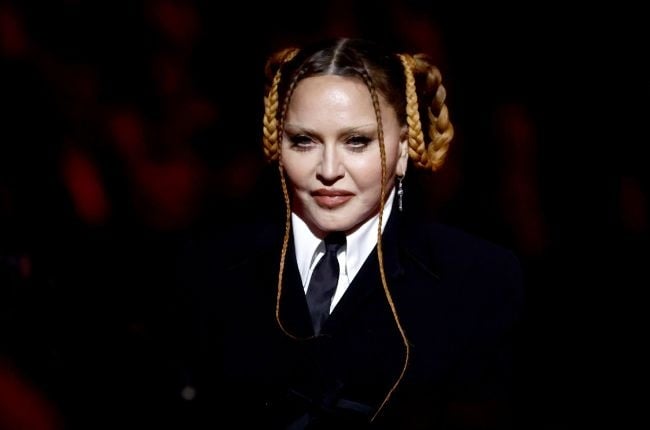 Madonna shocked fans on stage with her "new face". (PHOTO: Getty Images)
