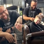 Wholesome video of barber giving 7-year-old with Down syndrome haircut melts hearts
