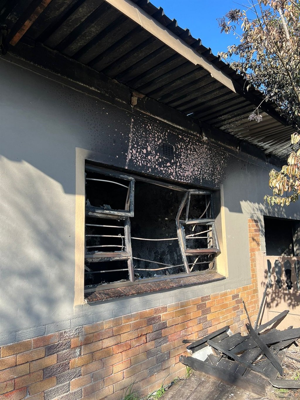 The damage that was caused by fire is suspected to