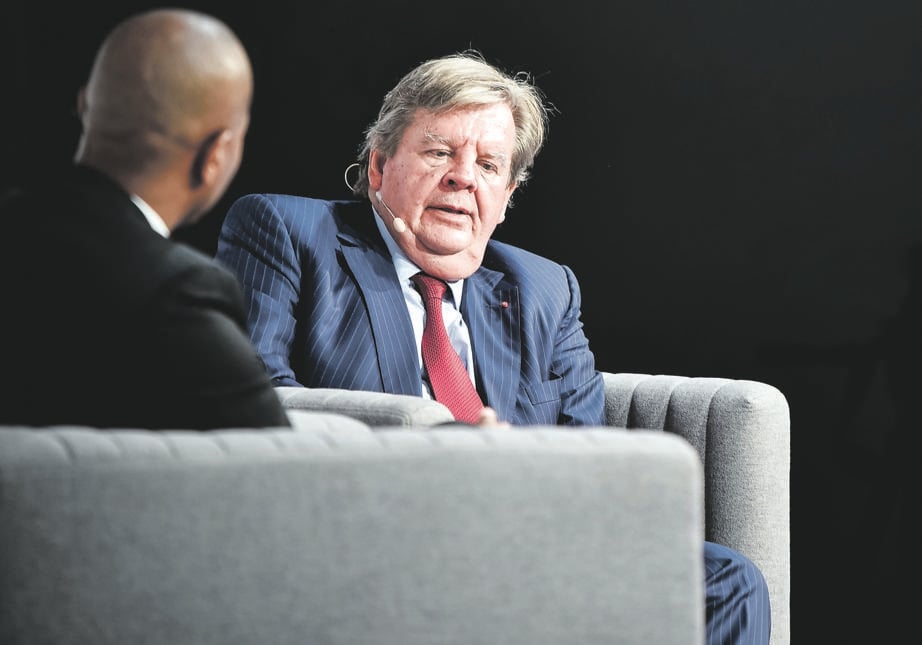 Business mogul Johann Rupert and Given Mkhari during the 2018 Chairman’s Conversation Picture: Power FM