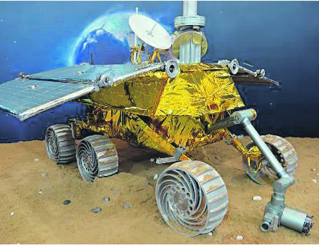 INTO THE BEYOND A model of what the Chang’e 4 rover looks like. It’s expected to land on the moon on New Year’s Day