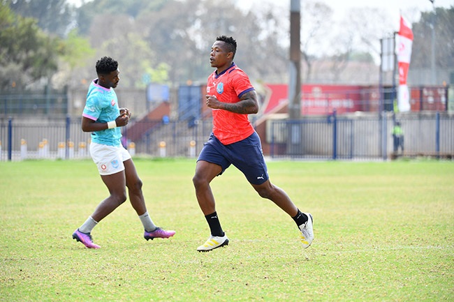 Sbu Nkosi training with the Bulls. (Photo supplied by the Bulls)