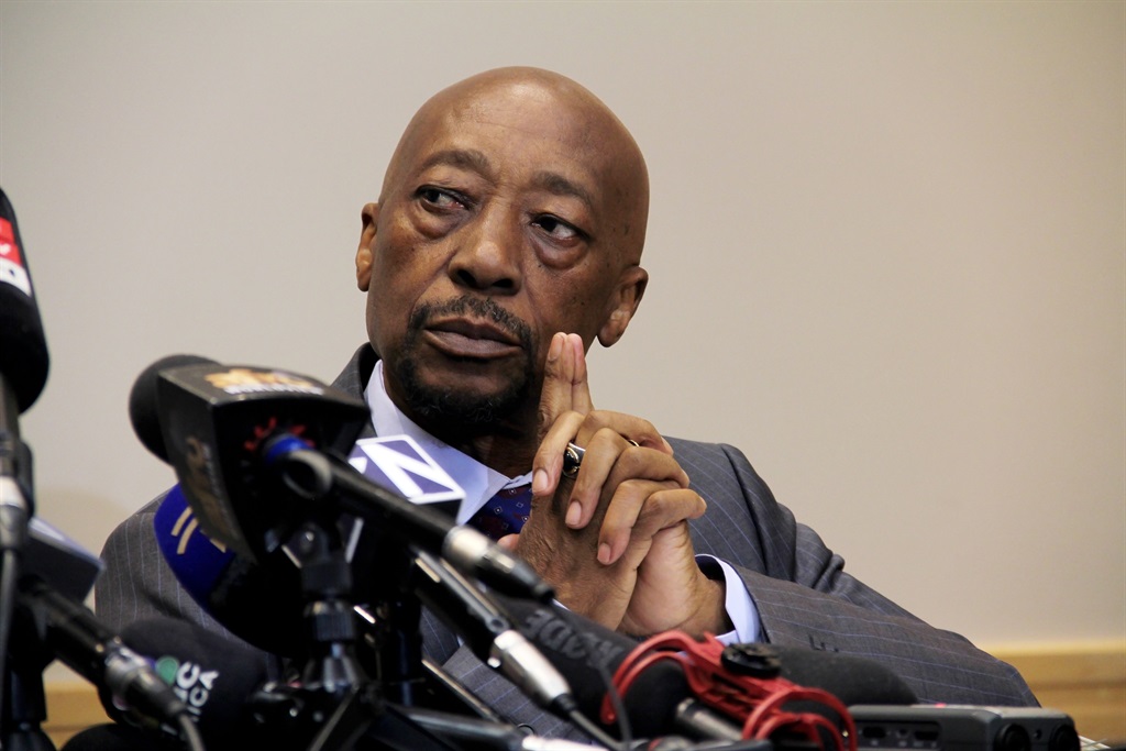 Suspended Sars commissioner Tom Moyane during a press briefing. Picture: Collen Mashaba/File