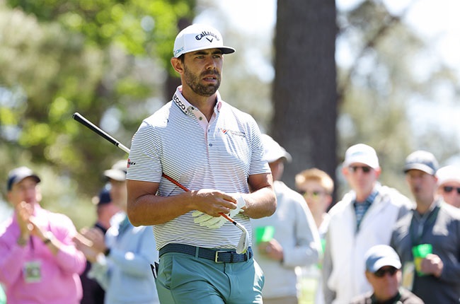 South African golfer Erik van Rooyen prepares for a shot at Augusta National. (Jamie Squire/Getty Images)