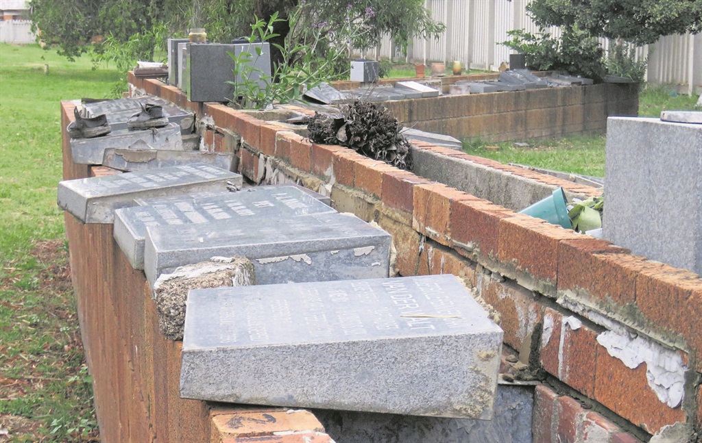 Tomb raiders target ashes kept at a cemetery in Springs.       Photo by                                                               Ntebatse Masipa