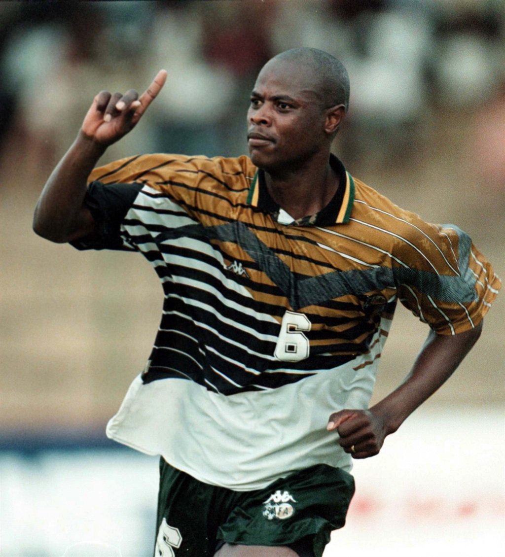 Phil Masinga after his winning goal. Picture: Duif du Toit/Gallo Images