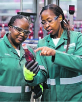 A group of youths were taken on a learnership programme to train them in the ways of beer packaging.