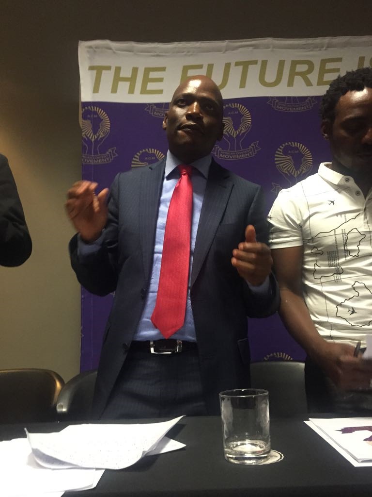 Hlaudi Motsoeneng announces the creation of the African Content Movement in Milpark, Johannesburg, on 13 December 2018. (Ntwaagae Seleka, News24)