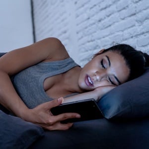 Constantly being online can lead young adults to text in their sleep. 