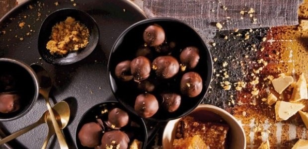 caramel and honeycomb truffles