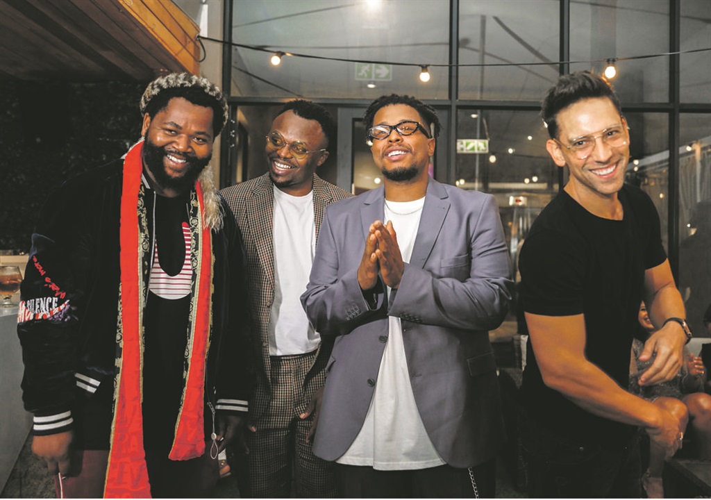 cool with the gang Anatii captures a moment with Sjava, Tressor and Danny K