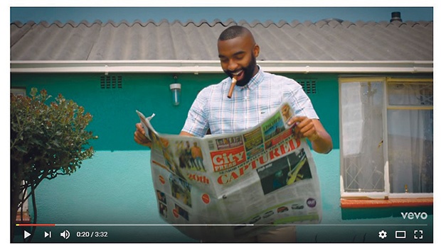 We spotted our newspaper in Riky Rick’s Stay Shining music video in various shots