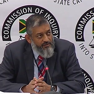 Acting Transnet CEO Mohammed Mahomedy testifies at the state capture inquiry on May 16, 2019. Picture: Screen grab