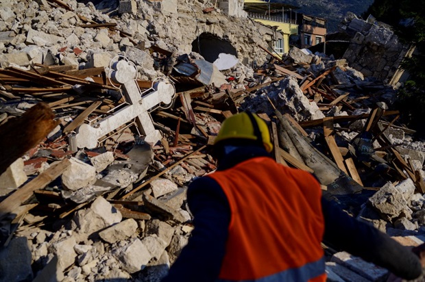 <p><strong>Historic city destroyed by earthquake</strong></p><p>Once a home to a myriad civilisations, the southern city of Antakya lies in ruins after last Monday's 7.8-magnitude quake. </p><p>Fourteen centuries of history were ravaged in less than two minutes in Antakya, a fabled ancient Greek centre known throughout most of its history as Antioch.</p><p>A Greek Orthodox church erected in the 14th century - and rebuilt in 1870 after another earthquake- is gone. A white cross that once stood on its pointed roof now lies atop shattered walls and broken pieces of wood.</p><p><em>(PHOTO:&nbsp;YASIN AKGUL / AFP)</em></p>