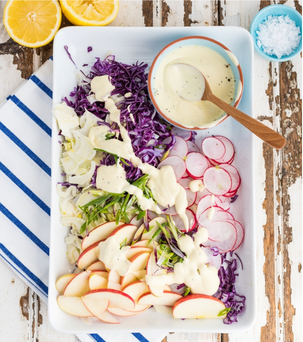 fennel and apple coleslaw