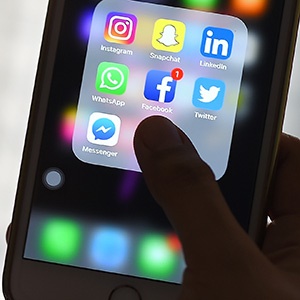 Social media apps. (AFP, File)