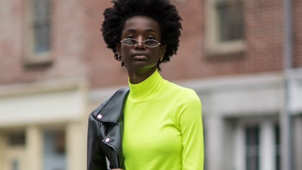 A guest seen in the streets of Manhattan during New York Fashion Week Spring/Summer 2019
