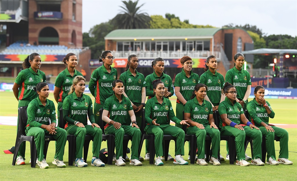 The players of Bangladesh pose for a team picture ahead of the side's group match in the ongoing ICC Womens T20 World Cup Photo: Mike Hewitt/Getty Images