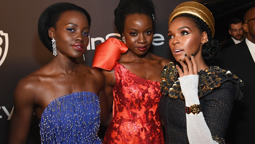 Lupita Nyong'o, Danai Gurira and Janelle Monáe attend the 2019 InStyle and Warner Bros. 76th Annual Golden Globe Awards after party.