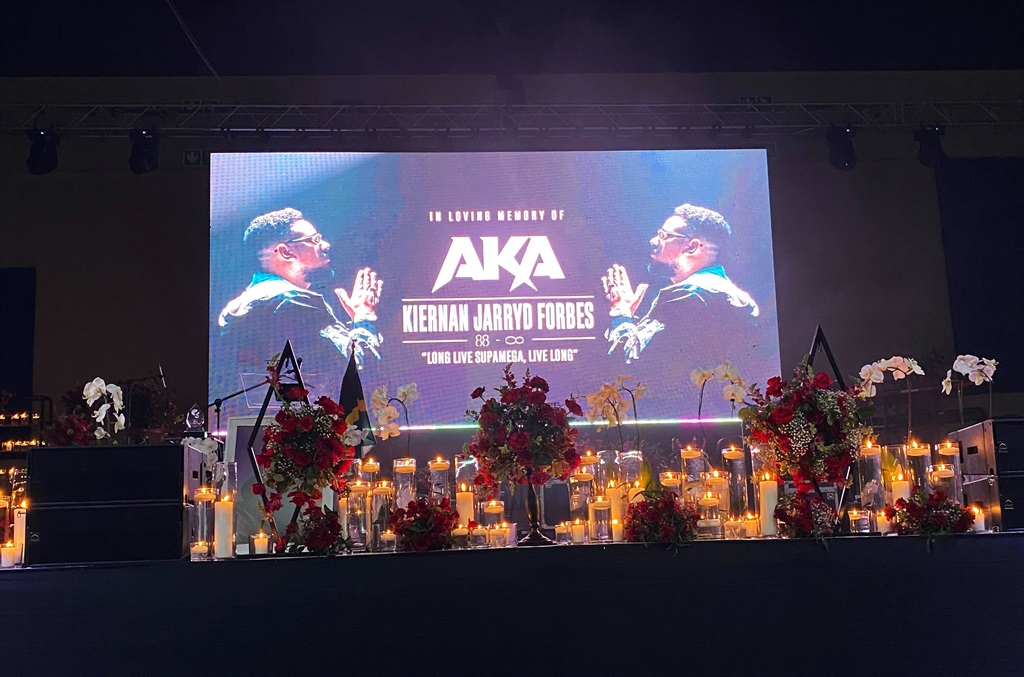 The stage at AKA's memorial service.