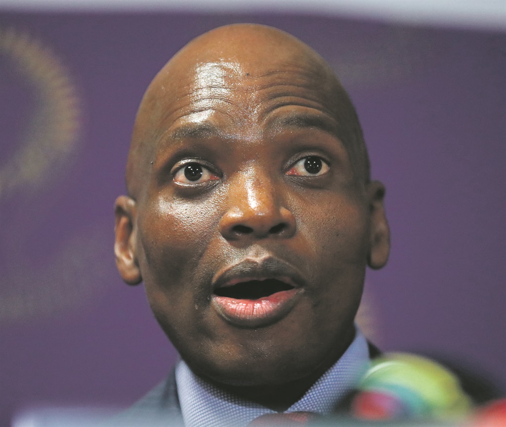 Former SABC chief operating officer Hlaudi Motsoeneng announces the establishment of his party, African Content Movement, on December 13 in Johannesburg. Picture: Gallo images