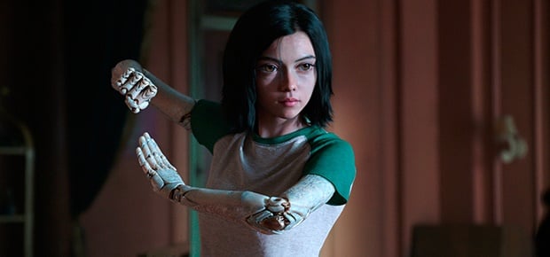 Alita, voiced by Rosa Salazar, in a scene from Ali