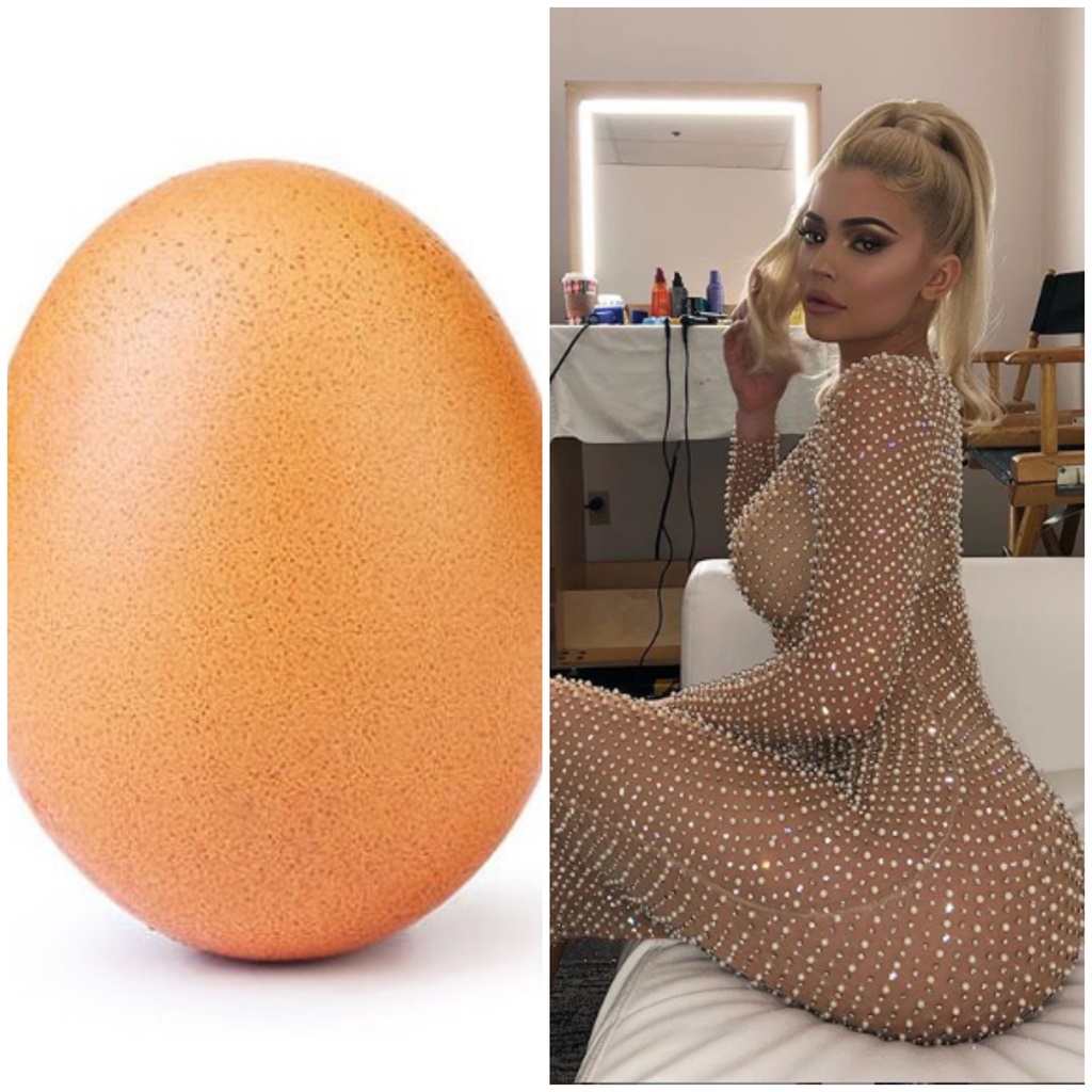Kylie Jenner and the egg that dethroned her.
Photos: Instagram