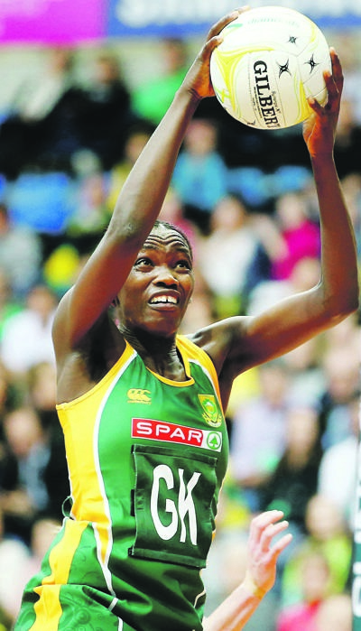 REACHING FOR THE STARS Local star Phumza Maweni is one of the products of the netball premier league Picture: Mark Nolan / Getty Images