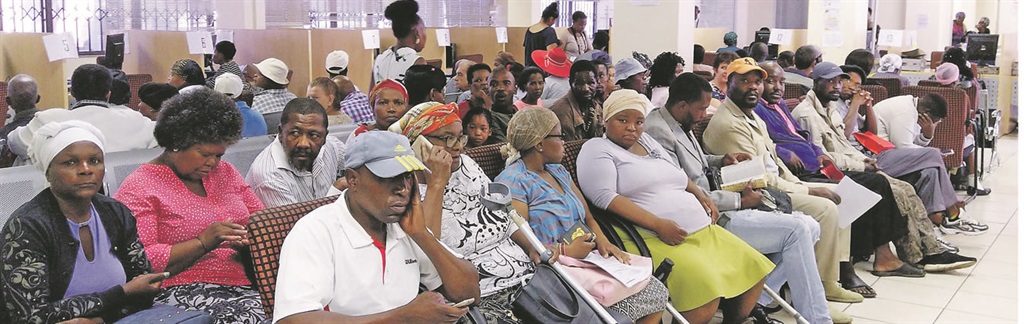 Some grant recipients had to leave without any help after waiting in long queues for hours at the Sassa office in Benoni .   Photo by Sthembiso Lebuso