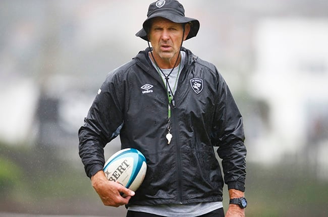 Sharks coach John Plumtree during a training session before the URC meeting with Ulster. (Steve Haag Sports/Gallo Images)