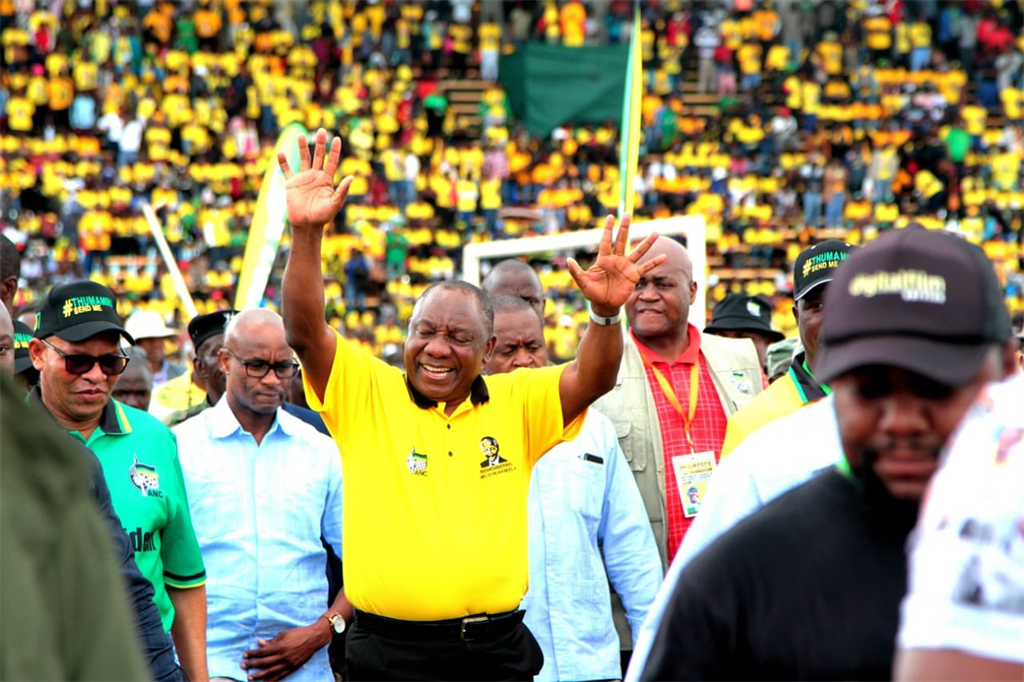 ANC leader Cyril Ramaphosa at the Limpopo ANC manifesto rollout (Twitter)