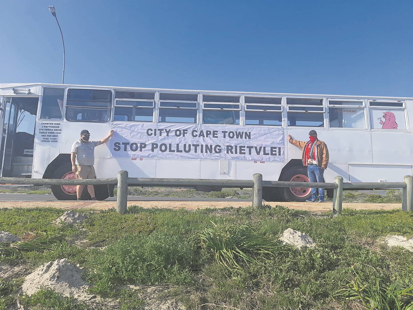Community activists came together in 2021 to protest against the ongoing pollution at Rietvlei.PHOTO: Kailin Daniels
