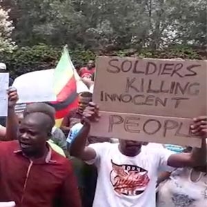 Watch Zimbabweans In Sa Protest Against Mnangagwa And His