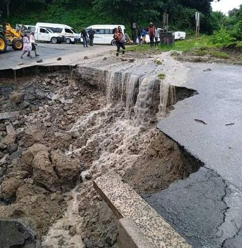 Some roads were also damaged by heavy rains in Port St Johns.