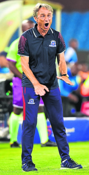 Maritzburg United coach Muhsin Ertugral is stressed that youngsters don’t listen to his instructions.Photo byThemba Makofane 