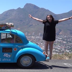 Laura Morrison travelled from Scotland to South Africa1958 Morris Minor.