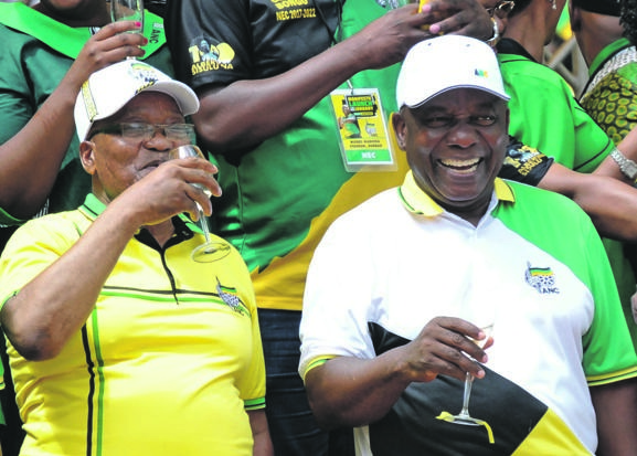 Cyril Ramaphosa and Jacob Zuma