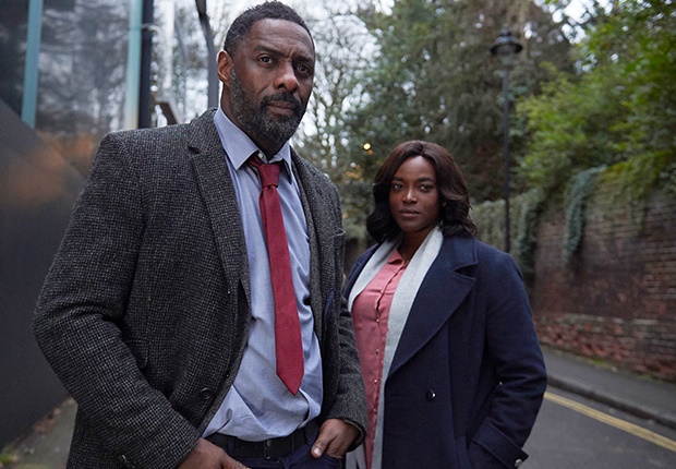 Idris Elba and Wunmi Mosaku in the series, Luther.