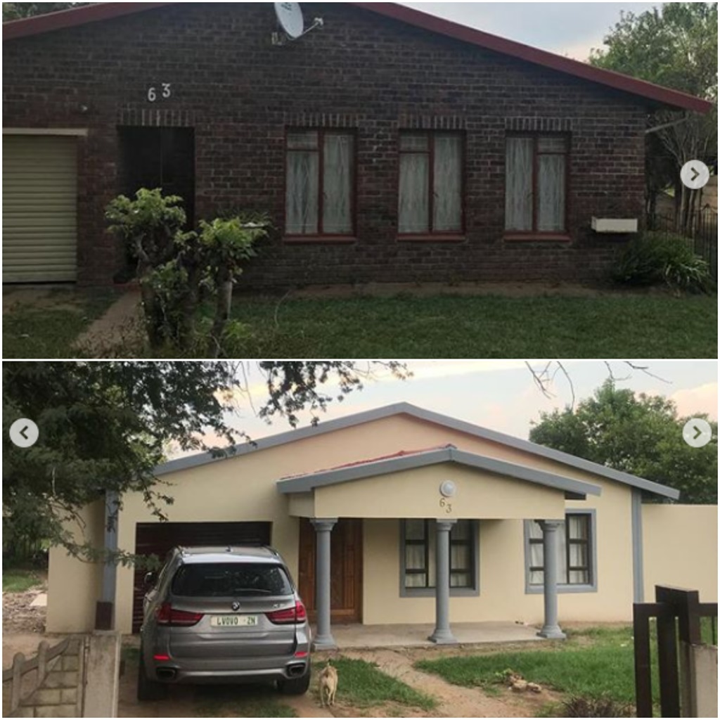 L'Vovo's childhood home in Newcastle, KwaZulu-Natal.