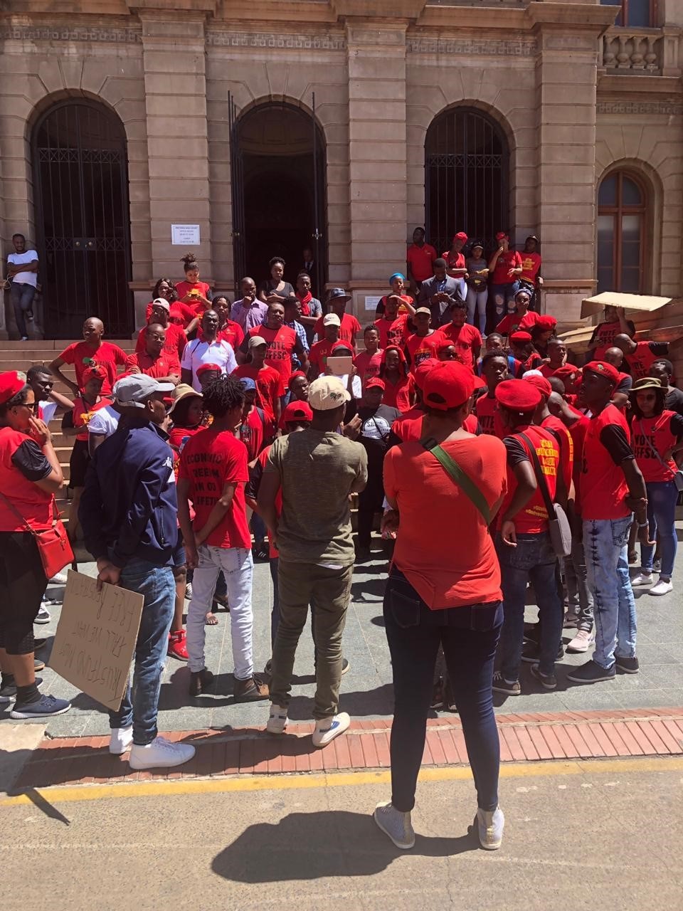 University of Johannesburg’s EFFSC members at the North Gauteng High Court in Pretoria. Picture: Supplied 