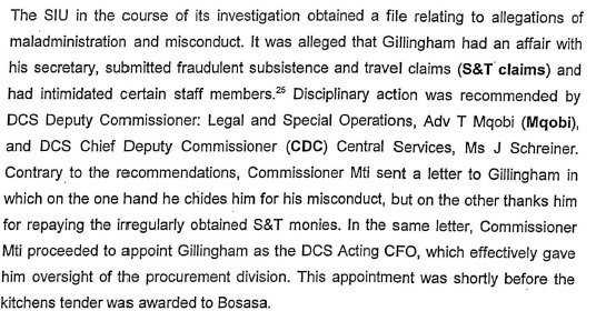 <strong><em>Here's what the SIU report has to say about Gillingham in general, and how Mti promoted him shortly before Bosasa won its first tender.</em></strong>