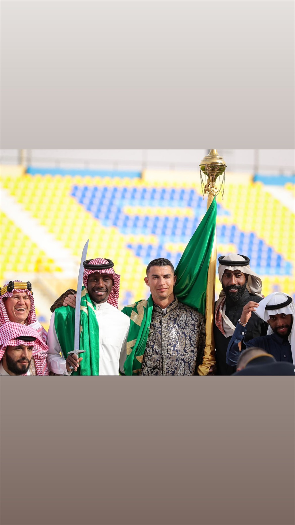 Cristiano Ronaldo of Al Nassr participating in a special Saudi Arabia experience