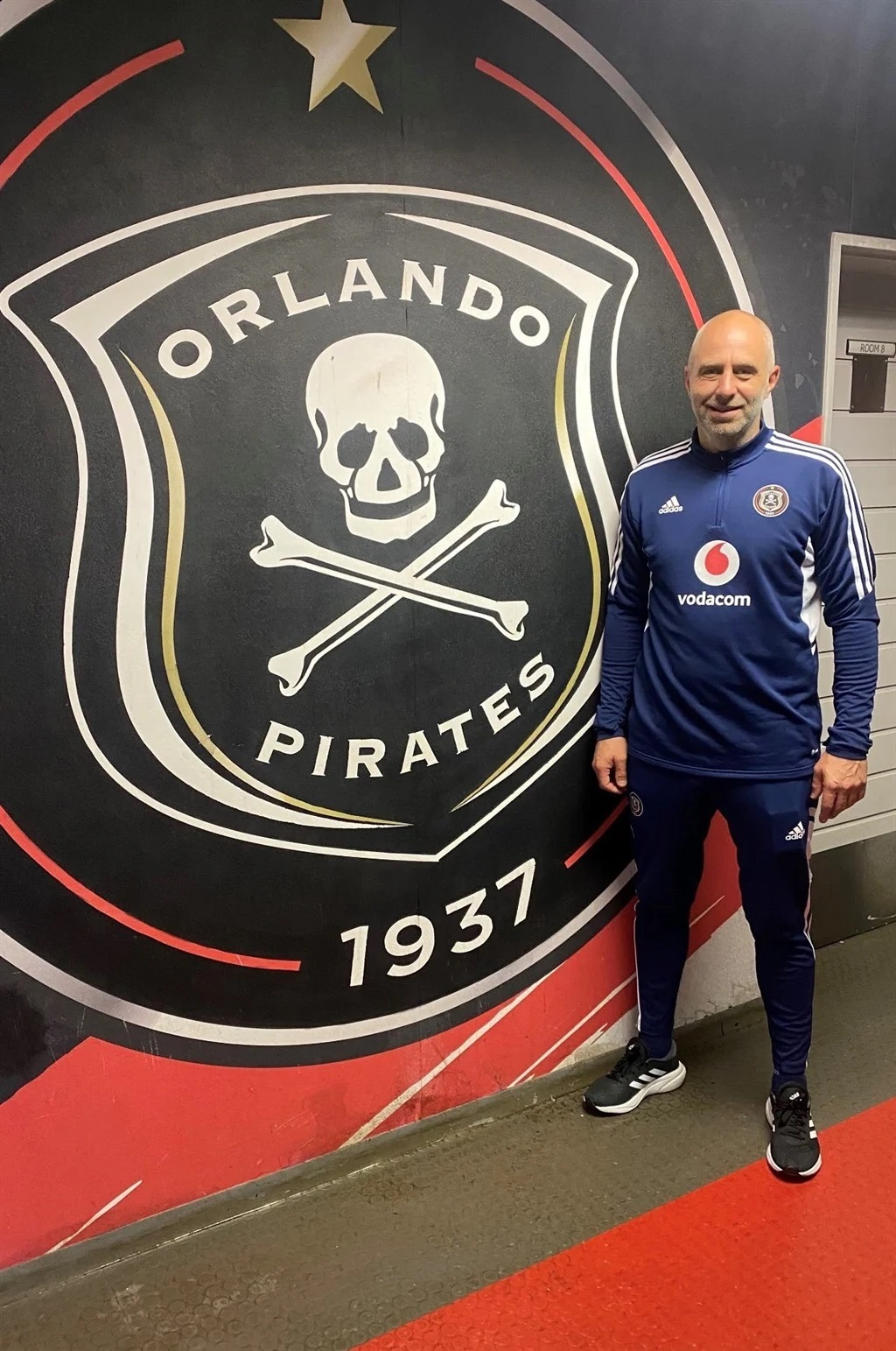 Scott Chickelday during his time as striker coach at Orlando Pirates