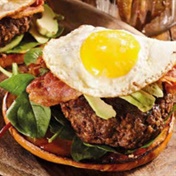 Egg and bacon burgers