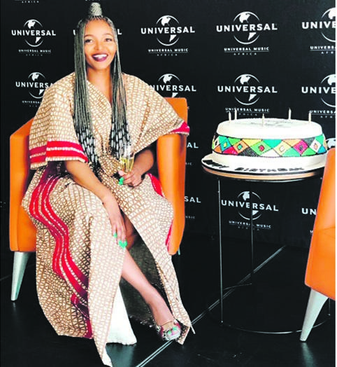 Simphiwe Dana celebrates her special day. It was made even more special because of a deal signed for two new albums this year